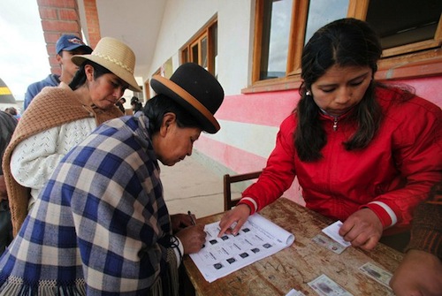 Bolivianos elecciones