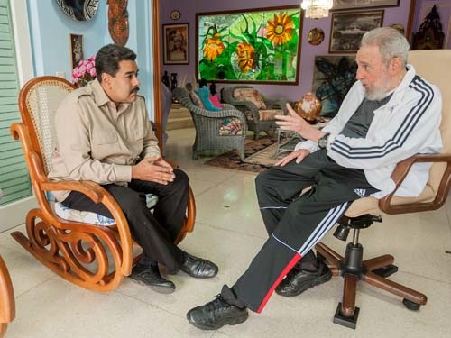 Fidel y Maduro