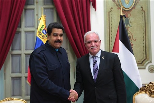 Maduro y canciller de palestina