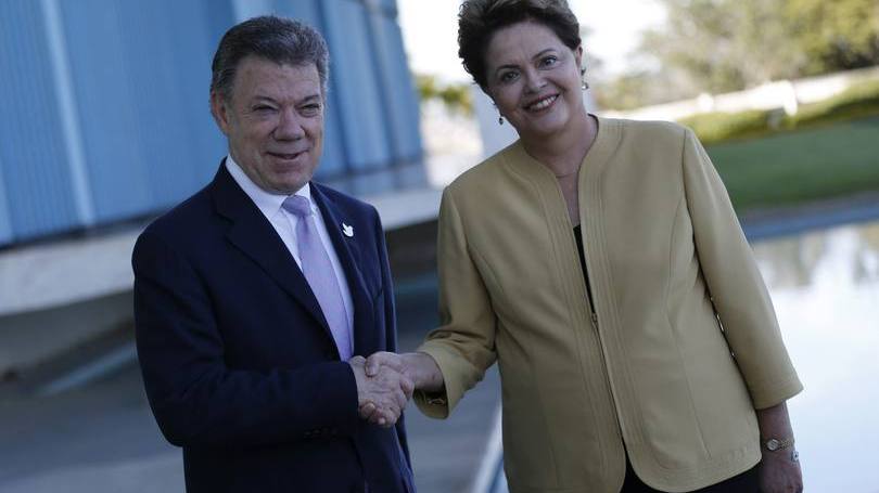 Dilma y Santos
