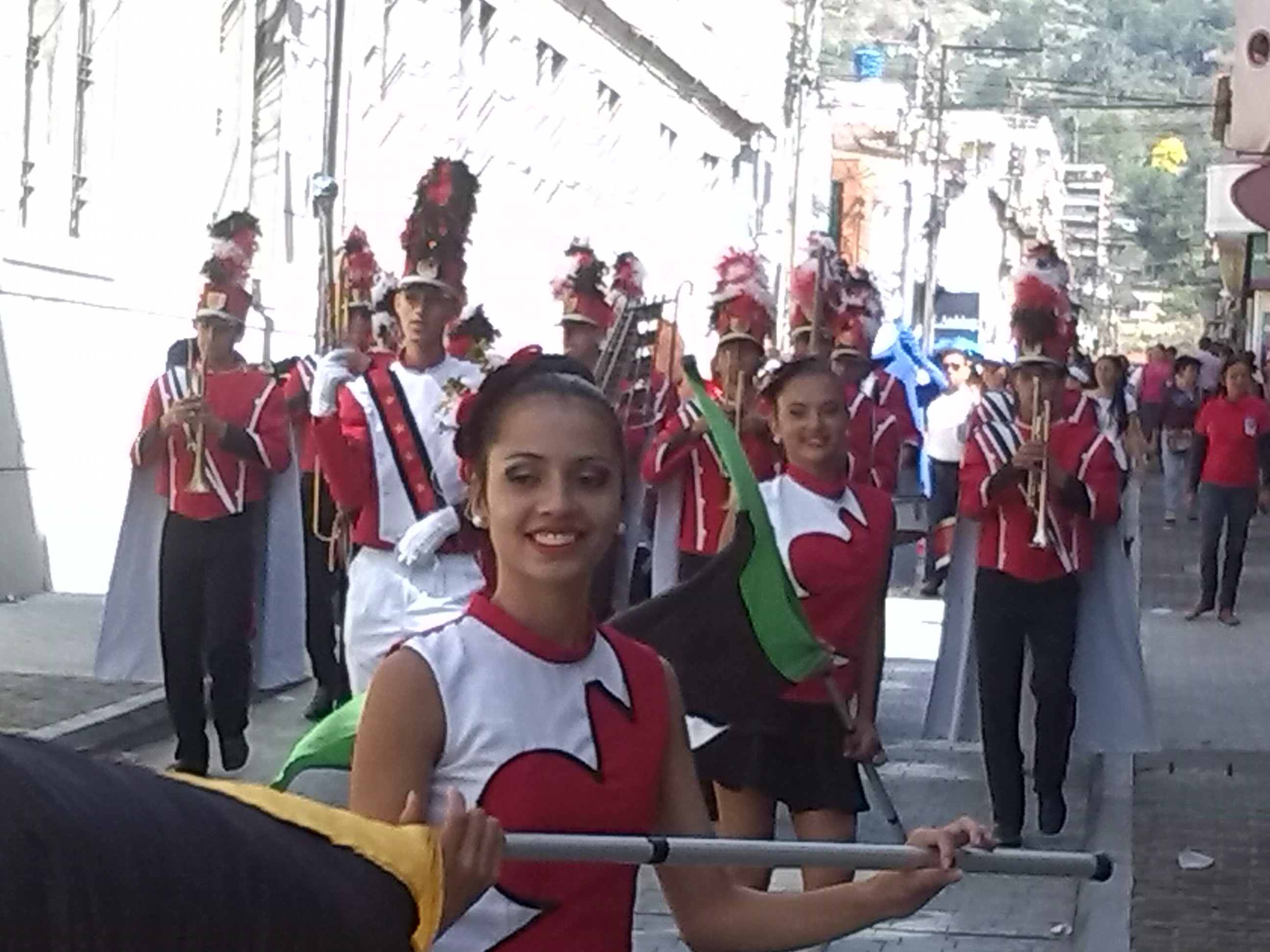 Desfile que contó con la participación de la Banda Marcial del Liceo Libertador de Mérida