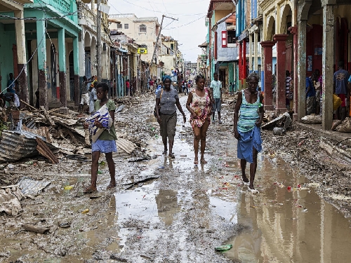 Damnificados en Haití