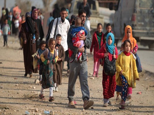 Desplazados en Mosul