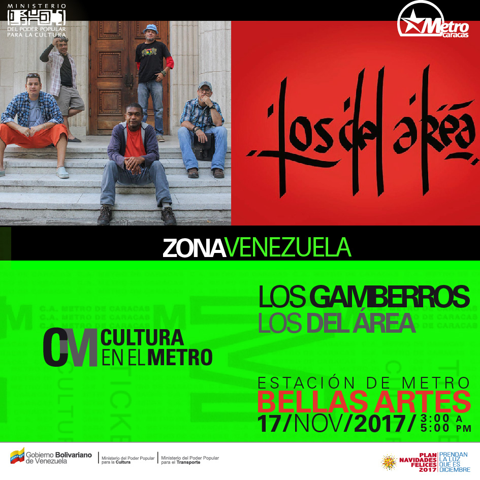 Flyer Cultura Metro Gamberros y Los del Área