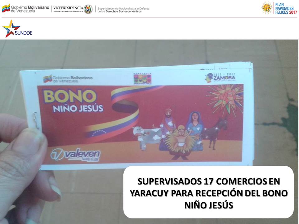 BONO NIÑO JESÚS YARACUY