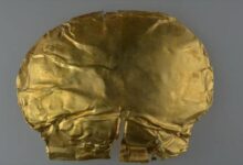 Hallan máscara funeraria de oro perteneciente a dinastía Shang