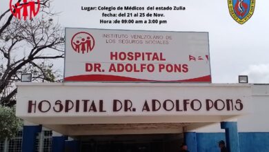 1)En Maracaibo Hospital Dr. Adolfo Pons realizará las Jornadas Médico Científicas Dra. Nancy Cadena
