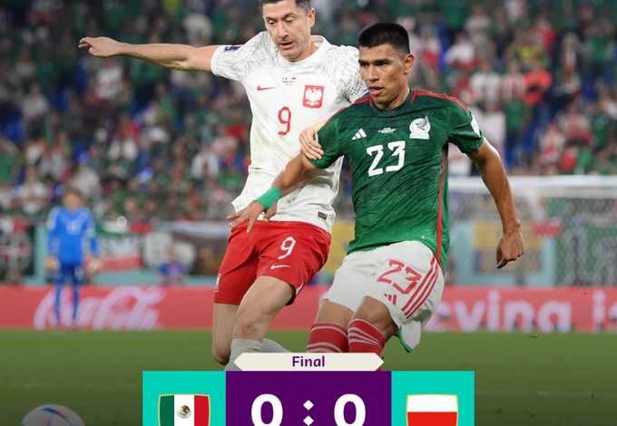 México y Polonia empatados con el marcador a cero goles