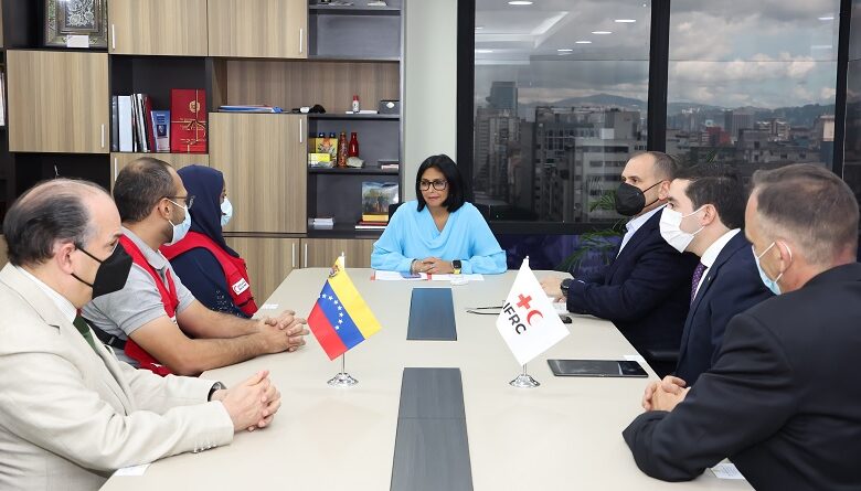 Vicepresidenta Rodríguez se reunió con delegados de la Cruz Roja y Media Luna Roja