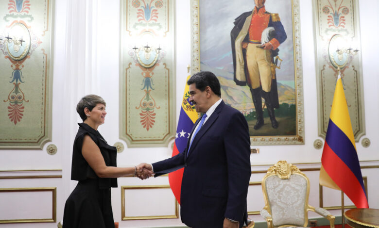 Presidente de Venezuela recibió a la primera dama de Colombia en Miraflores