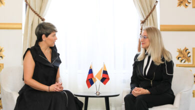 Primera dama de Colombia es recibida en Miraflores