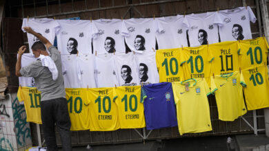 Pelé usó la camiseta durante dieciocho temporadas