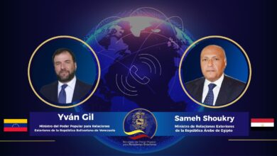 Diplomáticos de Venezuela y Egipto conversaron en aras de avanzar en el fortalecimiento de la cooperación bilateral