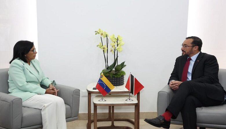 Vicepresidenta Ejecutiva de Venezuela se reunió con el ministro de Energía e Industrias Energéticas de Trinidad y Tobago