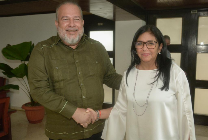 Vicepresidenta Rodríguez se reunió con el primer ministro de Cuba