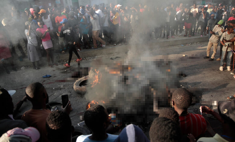 Queman vivos a 13 presuntos delincuentes en la capital de Haití