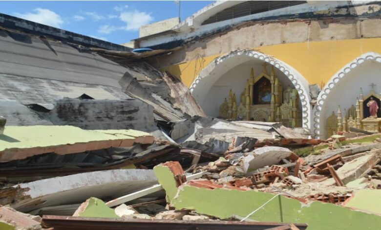 Tres niveles de Gobierno trabajaran en la restauración de la Iglesia Rosario de Aránzazu en el municipio Santa Rita
