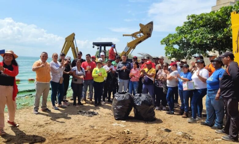 Instituciones y Poder Popular siguen con el saneamiento de las costas del Lago de Maracaibo