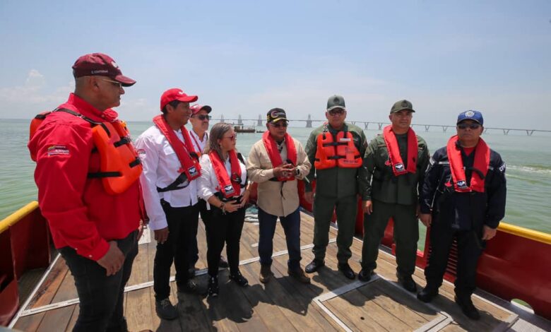 Inspeccionan avances del Plan de Recuperación de Pasivos Ambientales en el Lago de Maracaibo