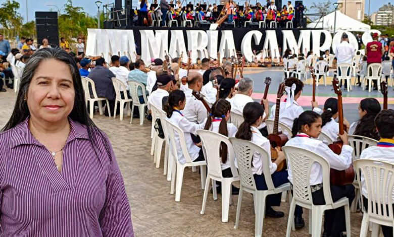 El Cuatro retumbo en el Parque Ana María Campos en Maracaibo