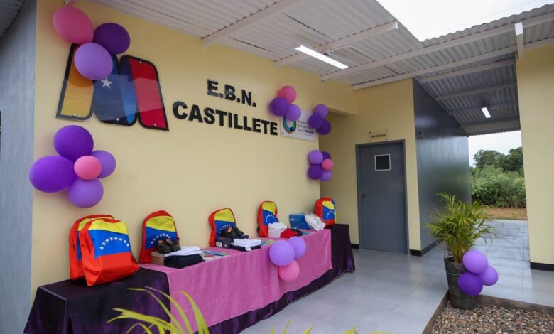 Entregan rehabilitada la E.B.N "Castillete" en Maracaibo beneficiando a más de 200 niños