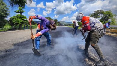 Gobernación del estado Carabobo, a través del Instituto Autónomo para la Vialidad (Invialca), ha colocado más de 400 toneladas de asfalto.