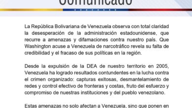 Venezuela rechaza amenazas y acusaciones de EE..UU
