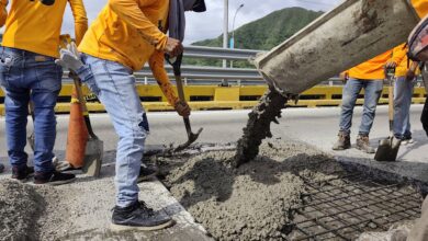 (Invialca), avanza en los trabajos de rehabilitación y mantenimiento diversos puntos del viaducto La Cabrera.