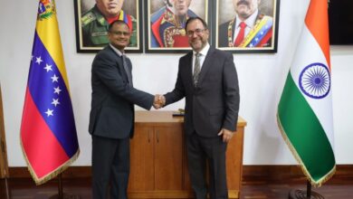 Canciller Yvan Gil se reúne con embajador de la India en Venezuela