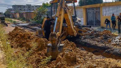 Avanzan trabajos de sustitución de colector en Raúl Leoni