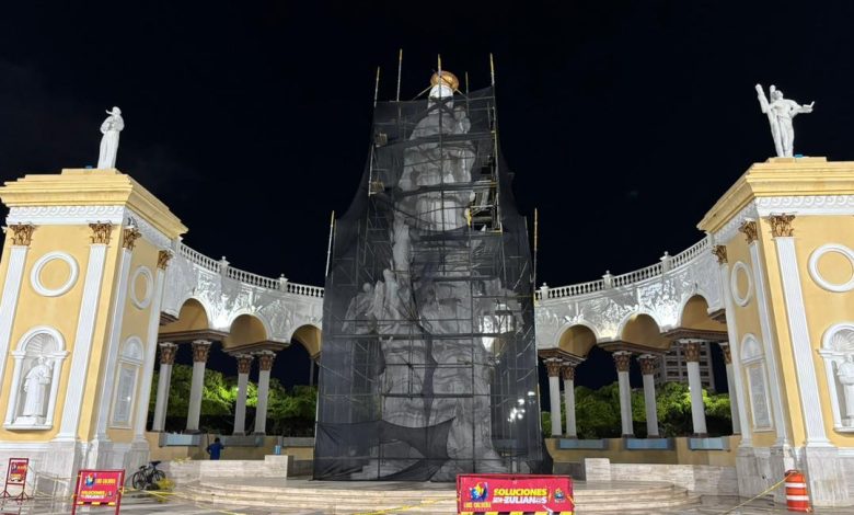 Monumento a la Chinita lucirá renovado en la Bajada de la Virgen tras rehabilitación ejecutada por la Gobernación
