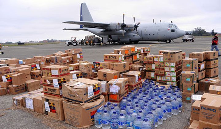 cargamento de la ayuda humanitaria