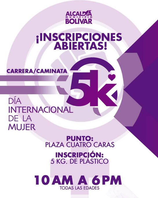 Carrera/Caminata 5K por el Día Internacional de la Mujer se realizará ...