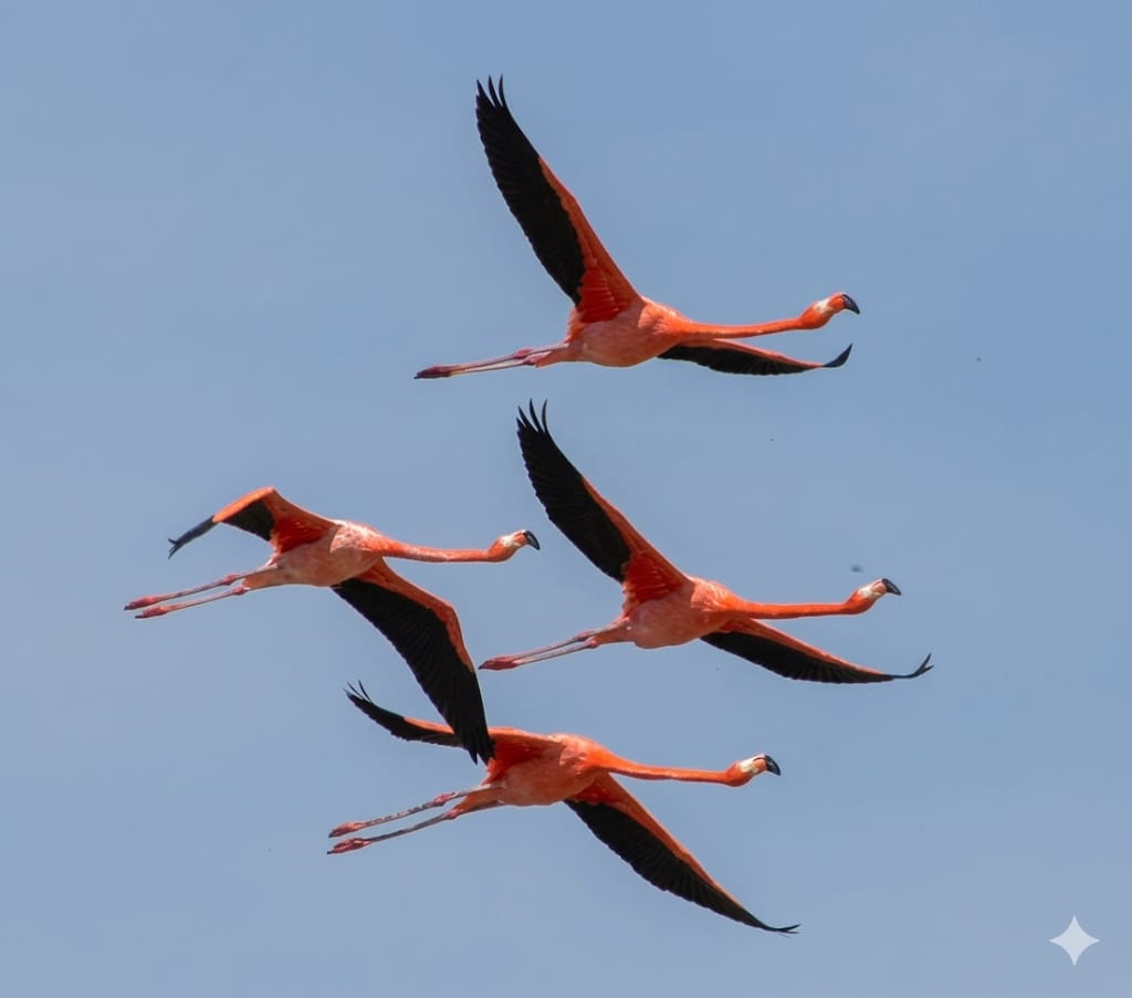 Zulia: Flamencos inician cortejo en la Ciénaga de Los Olivitos