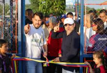 Gobernador Lacava y alcalde Castañeda inauguraron "Campo de kickingball Prof Alfonso Medina" Más de 850 atletas participarán en liga municipal
