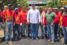 Gobernador Luis Caldera supervisa inicio del Plan de Asfaltado en 4 kilómetros